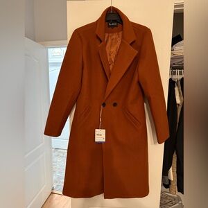 Men's Rust Double-Breasted Coat